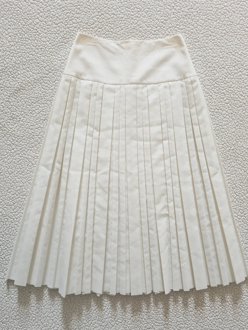 THE ROW Magdita Extended Waistband Pleated Midi Skirt In Ivory US 8 Org $1,470 - Picture 8 of 14